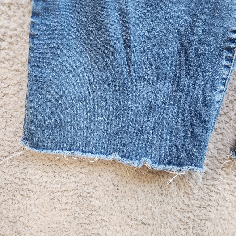 Sincerely Jules Bootcut Jeans Women 11/30 (Fits 30x30) Blue High-Rise Frayed Hem - Picture 6 of 14